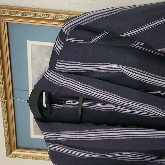 Linen Blend The Lane Bryant Blazer Size 18 Summer Office Collegiate lagenlook - Picture 9 of 15